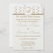 Invitation Mariage Tan et Blanc avec Monogramme (Dos)