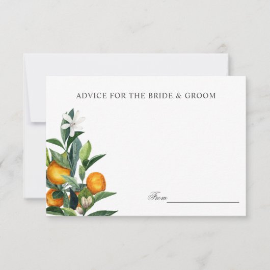 Invitation Mariage Tangerine Vibrant Conseils ou recette (Devant)