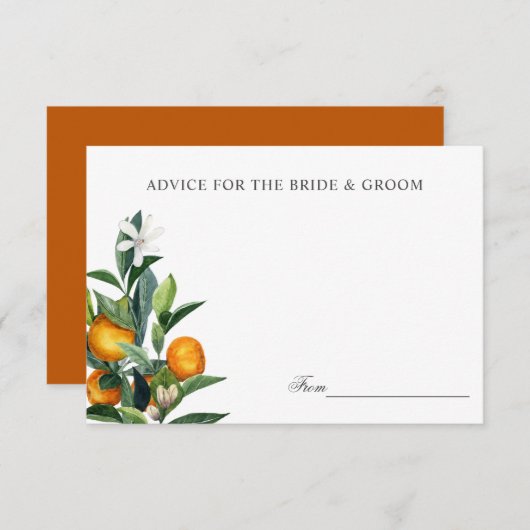 Invitation Mariage Tangerine Vibrant Conseils ou recette (Devant / Derrière)