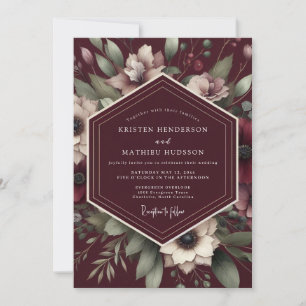 Invitation Mariage Tapisserie Florale Bourguignonne