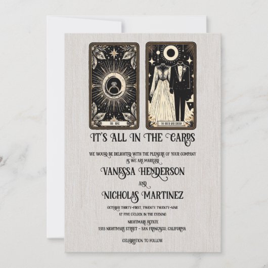 Invitation Mariage Tarot (Devant)