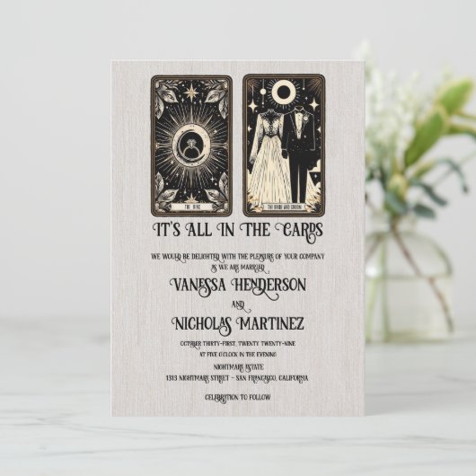 Invitation Mariage Tarot (Debout devant)