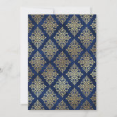 Invitation Mariage Tarot Céleste Gothique Bleu (Dos)