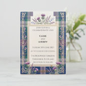 Invitation Mariage Tartan Thistle (Debout devant)