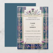 Invitation Mariage Tartan Thistle (Devant / Derrière)