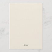 Invitation Mariage Taupe Ethéré Flore (Dos)