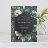 Invitation Mariage Teal Bloom (Debout devant)