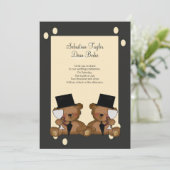 Invitation Mariage Teddy Bear Grooms (Debout devant)