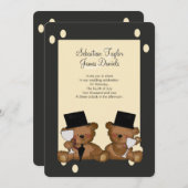 Invitation Mariage Teddy Bear Grooms (Devant / Derrière)