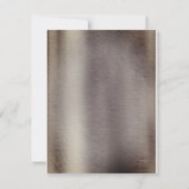 Invitation Mariage tendance en feuille d'or-argent-laiton (Dos)