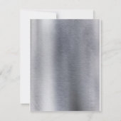 Invitation Mariage Tendance Feuille d'Or-Argent-Laiton (Dos)