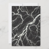 Invitation Mariage Tendance Marbre Noir & Blanc Chic  (Dos)