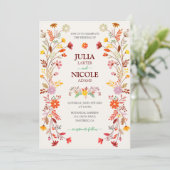 Invitation Mariage tendance mexicain Talavera Floral Fiesta (Debout devant)