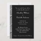 Invitation Mariage tendance Monogramme noir et blanc (Dos)