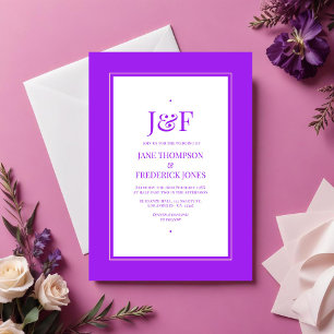 Invitation Mariage tendance rose et violet