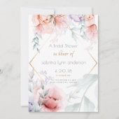 Invitation Mariage | Tendances Corail et Pivoines Aquarelle L (Devant)