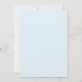 Invitation Mariage Tendre et Douce Succulente Bleu Clair (Dos)
