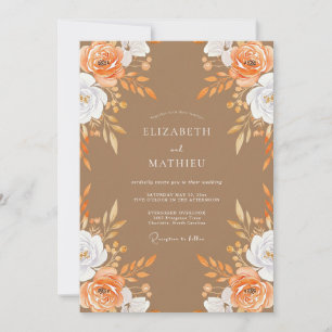 Invitation Mariage Terracotta Antique Rose