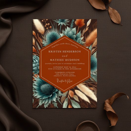 Invitation Mariage Terracotta Moody Bloom