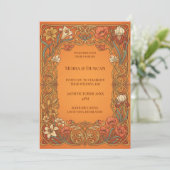 Invitation Mariage Terracotta Paisley (Debout devant)
