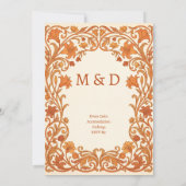 Invitation Mariage Terracotta Paisley (Dos)