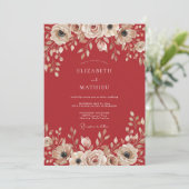Invitation Mariage Terracotta Rose Douce (Debout devant)