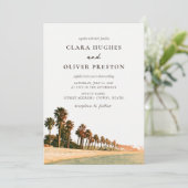 Invitation Mariage Terracotta Sage Script Malibu Palm Coast  (Debout devant)