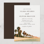 Invitation Mariage Terracotta Sage Script Malibu Palm Coast  (Devant / Derrière)