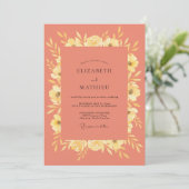 Invitation Mariage Terre Cuite Fleur de Miel (Debout devant)