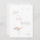 Invitation Mariage Terre Cuite Moderne Sans Parents (Devant)