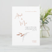 Invitation Mariage Terre Cuite Moderne Sans Parents (Debout devant)