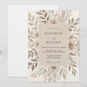 Invitation Mariage Terreux Fleurs (Devant / Derrière)