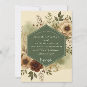 Invitation Mariage Terreux Sage