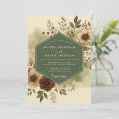 Invitation Mariage Terreux Sage (Debout devant)