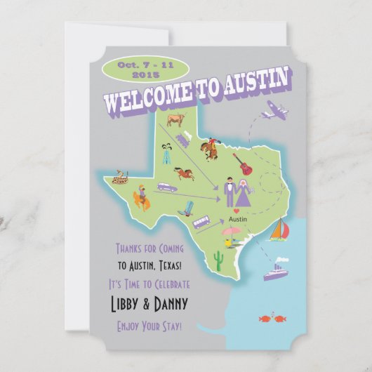 Invitation Mariage Texas Libby (Devant)