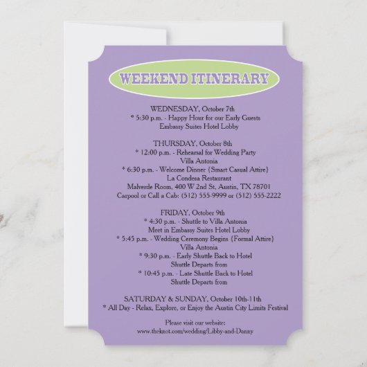 Invitation Mariage Texas Libby (Dos)