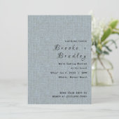 Invitation Mariage Texturé Gris (Debout devant)