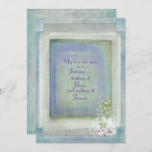 Invitation Mariage texture vintage (Devant / Derrière)