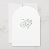 Invitation Mariage thème arche florale dessinée à la main dan (Dos)