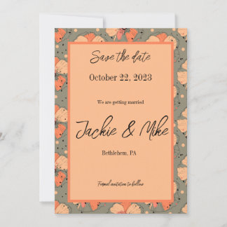 Invitation Mariage thème automnal Enregistrez la date