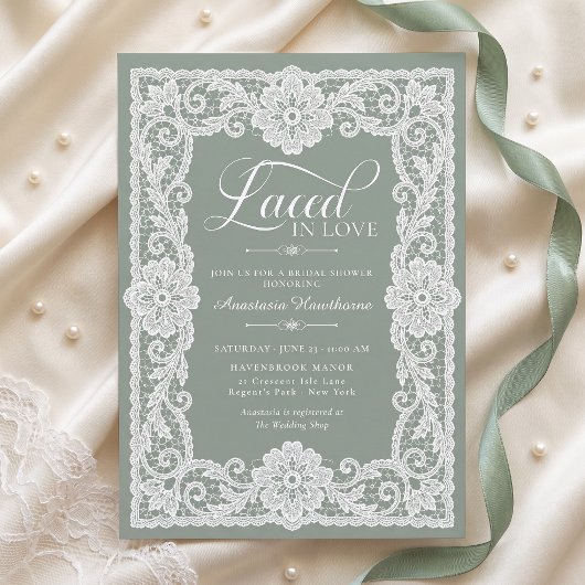 Invitation Mariage Thème Broderie Anglaise