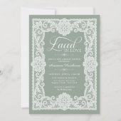 Invitation Mariage Thème Broderie Anglaise (Devant)