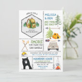 Invitation Mariage Thème Camping - Badges & Icônes (Debout devant)