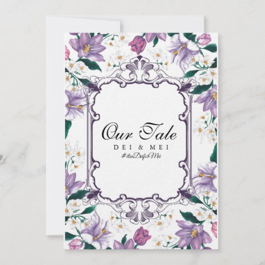 Invitation Mariage thème conte de fée (Devant)