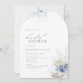 Invitation Mariage thème corail bleu et coquillages de plage (Devant)