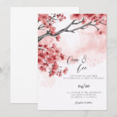 Invitation Mariage Thème Coréen (Devant / Derrière)