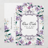 Invitation Mariage thème de conte de fée (Devant / Derrière)