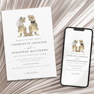 Invitation Mariage Thème Dinosaures Modernes