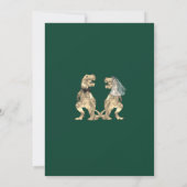 Invitation Mariage Thème Dinosaures Vert (Dos)
