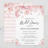 Invitation Mariage Thème Fleurs de Cerisier Aquarelle (Devant / Derrière)